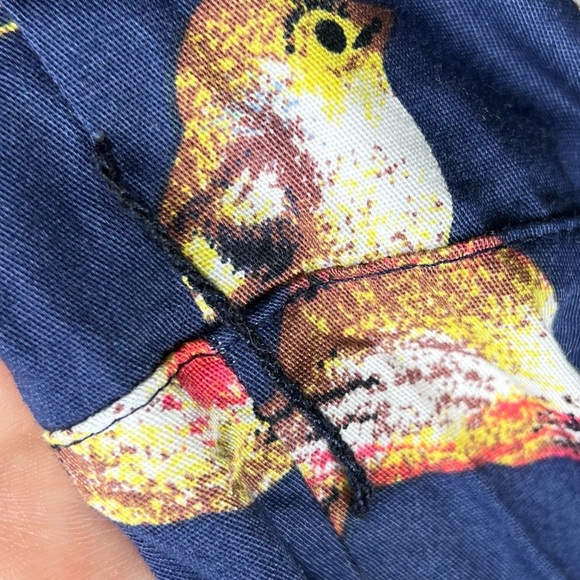 Miss Lulo Dress Womens Medium Halter Birds Retro Pinup Whimsical Quirky Girly - Picture 9 of 11